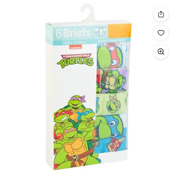 Teenage Mutant Ninja Turtles Toddler Boy Briefs 6-Pack - Picture 1 of 4